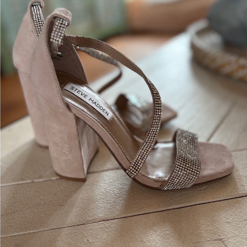 Steve Madden Nude Rhinestone Heels - Picture 2 of 4